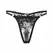 Subblime 3-Piece Lingerie Set Floral Black S/M - Bra, Thong, Garter