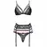 Livco Corsetti Snehana LC 90443 Set Veša Crni - Grudnjak, Podvezica i Gaćice