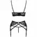 LivCo Corsetti Moridam LC 90552 Black Lace Bra, Garter Belt & Panty Set