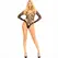 Leg Avenue Bodysuit Fishnet Bez Kroja Crni sa Rhinestone-ima One Size