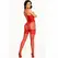 Leg Avenue Bodystocking Halter Vrat Crveni Šare Srca Crvena One Size