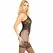 Leg Avenue Bodystocking Halter Neck Heart Pattern Black One Size
