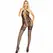 Leg Avenue Bodystocking Halter Neck Heart Pattern Black One Size
