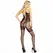 Leg Avenue Bodystocking Halter Neck Heart Pattern Black One Size