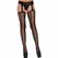 Leg Avenue Čarape sa Mrežastom Teksturom i Integrisanim Garterom Crne One Size
