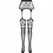 PASSION S030 Crne Hulahopke sa Garter Dizajnom, One Size, Izdržljiv Materijal