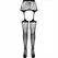 PASSION S028 Crne Elegantne Garter-Stil Otvorene Hulahopke, One Size