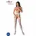 Passion S026 Bele Elegantne Čarape sa Integrisanim Garterom, One Size
