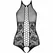 PASSION BS094 Crni Bodystocking - Elegantan Mesh Dizajn, One Size