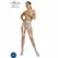 PASSION ECO S005 Beli Bodystocking - Održiv Reciklirani Materijal, One Size