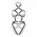 Leg Avenue Kink Heart Ring Harness Teddy Crna Veganska Koža L
