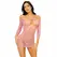 Leg Avenue Heart Net Mini Dress Roze One Size - Bešavni Mrežasti Dizajn