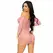 Leg Avenue Heart Net Mini Dress Roze One Size - Bešavni Mrežasti Dizajn