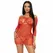 Leg Avenue Heart Net Mini Dress Crvena One Size - Bešavni Dizajn