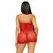 Leg Avenue Red Rhinestone Lace Halter Mini Dress One Size
