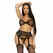 Leg Avenue Trodelni Crni Čipkani Set sa Kristalnim Akcentima One Size