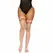 Leg Avenue Vegan Leather Thigh High Garter with Heart Accent Pink One Size