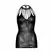Leg Avenue Lace Mini Dress with Net Cut-Outs, One Size, Black