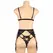 Subblime Lingerie Set L/XL - Black 3-Piece Bra, Garter Belt & Thong