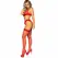 Leg Avenue Three-Piece Red Lace Lingerie & Fishnet Hosiery Set One Size