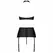 Passion Nancy L/XL Three-Piece Set Eco Leather Black Strappy Design
