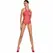 Passion BS087 Crvena Mrežasta Bodystocking sa Čipkom, One Size