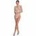 Passion BS086 Ženska Bela Mrežasta Bodystocking, One Size