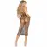 Leg Avenue Maxi Haljina Horizontalni Mrežasti Dizajn One Size - Crna Najlonska Mešavina