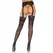 Leg Avenue Opaque Stockings with High Waist Lace Garter Belt One Size