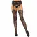 Leg Avenue Scroll Lace Stockings with Integrated Garter Belt, One Size