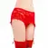 Queen Lingerie Thong & Floral Lace Garter S/M - Elegant Black Set