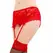 Queen Lingerie Thong & Floral Lace Garter S/M - Elegant Black Set