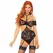Leg Avenue Dvodelni Crni Čipkasti Top i Harness Teddy Set S/M