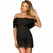 Subblime Short Black Dress with Thong Set L/XL - Elegant Lingerie Design