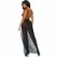 Leg Avenue Cage Strap Black Maxi Dress & Thong Set S/M - Adjustable Design