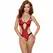 PASSION Porigelia Bodysuit Crvena i Crna S/M - Elegantan Dizajn Veša