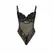 SUBBLIME 955625 Black Lace Bodysuit with Adjustable Closure L/XL