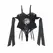 SUBBLIME 955502 Black Lace Bodysuit with Bows & Garters L/XL