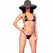 Chilirose CR 4840 Mikro Bikini Crna S/M - Elegantan Til i Rhinestone Detalji