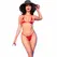 Chilirose CR 4840 Mikro Bikini Crvena S/M - Svetlucavi Til i Nakit Akcenti