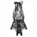 Subblime 930806 Elegant Mesh Bodysuit with Ruffles Black S/M
