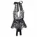Subblime 930806 Elegant Mesh Bodysuit with Ruffles Black S/M