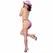 Chilirose CR 4836 Crne tanga gaćice Kiss Me L/XL Podesive sa neon detaljem