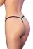Chilirose CR 4836 Tanga gaćice Kiss Me crne S/M - Podesivi neon akcenat veš