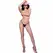 Chilirose CR 4836 Tanga gaćice Kiss Me crne S/M - Podesivi neon akcenat veš