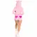 Leg Avenue Teddy Bear Velvet Bodysuit Pink S - Heart Detail & Zipper