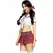Leg Avenue Miss Collegiate Costume Red/White S/M - Classic School Style