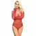 Subblime 952303 Sjajni Crveni Mrežasti Bodysuit Van Ramena One Size