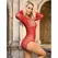Subblime 952303 Sjajni Crveni Mrežasti Bodysuit Van Ramena One Size