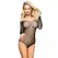 Subblime 952297 Sjajni Mrežasti Bodysuit Van Ramena Crni One Size